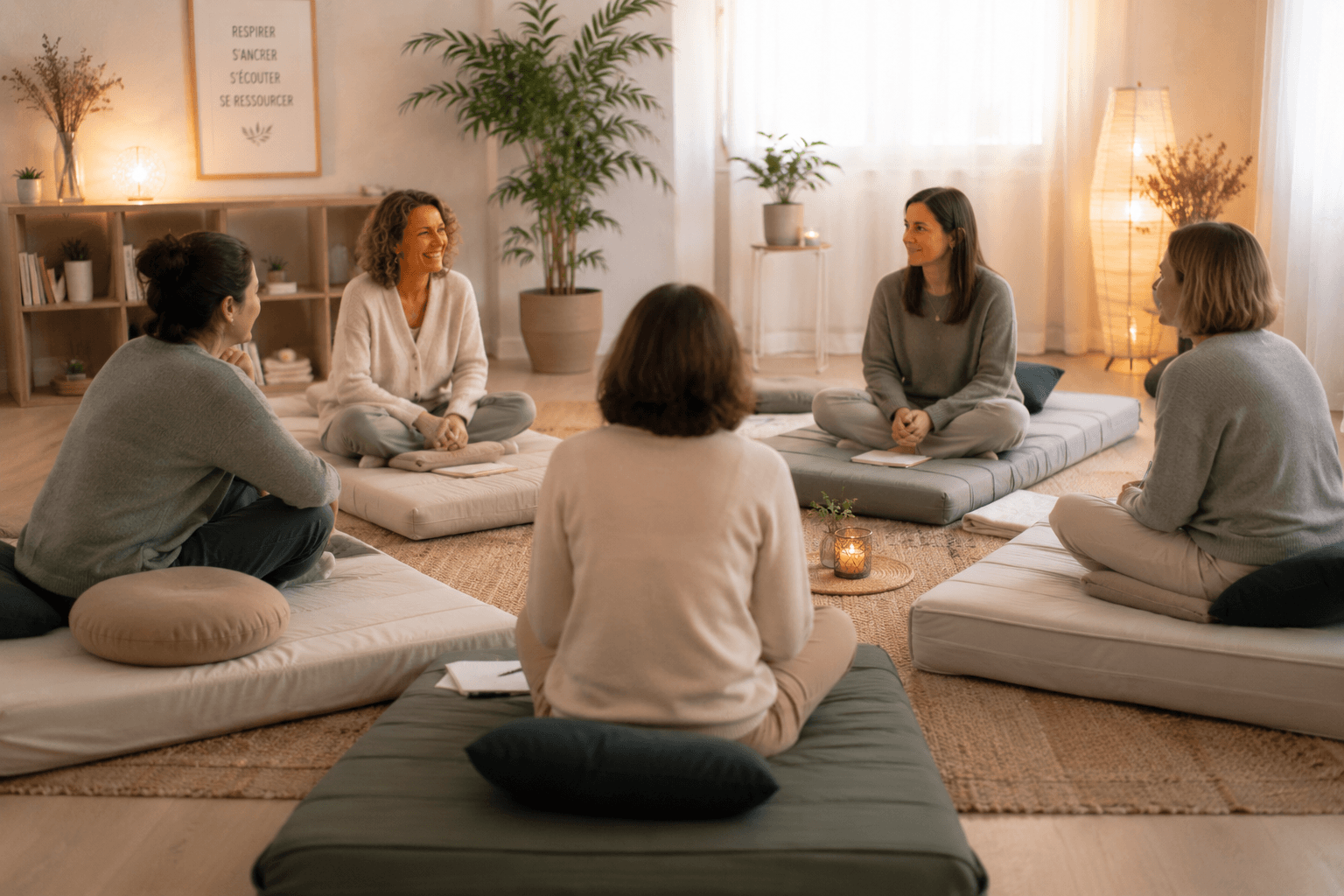 Atelier de groupe dans une ambiance studieuse et conviviale